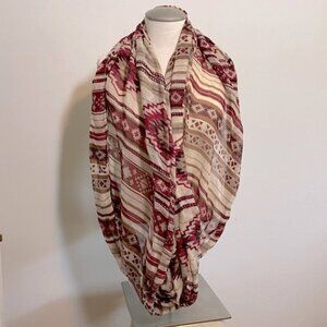 5/$25 Aztec Print Lightweight Infinity Scarf
